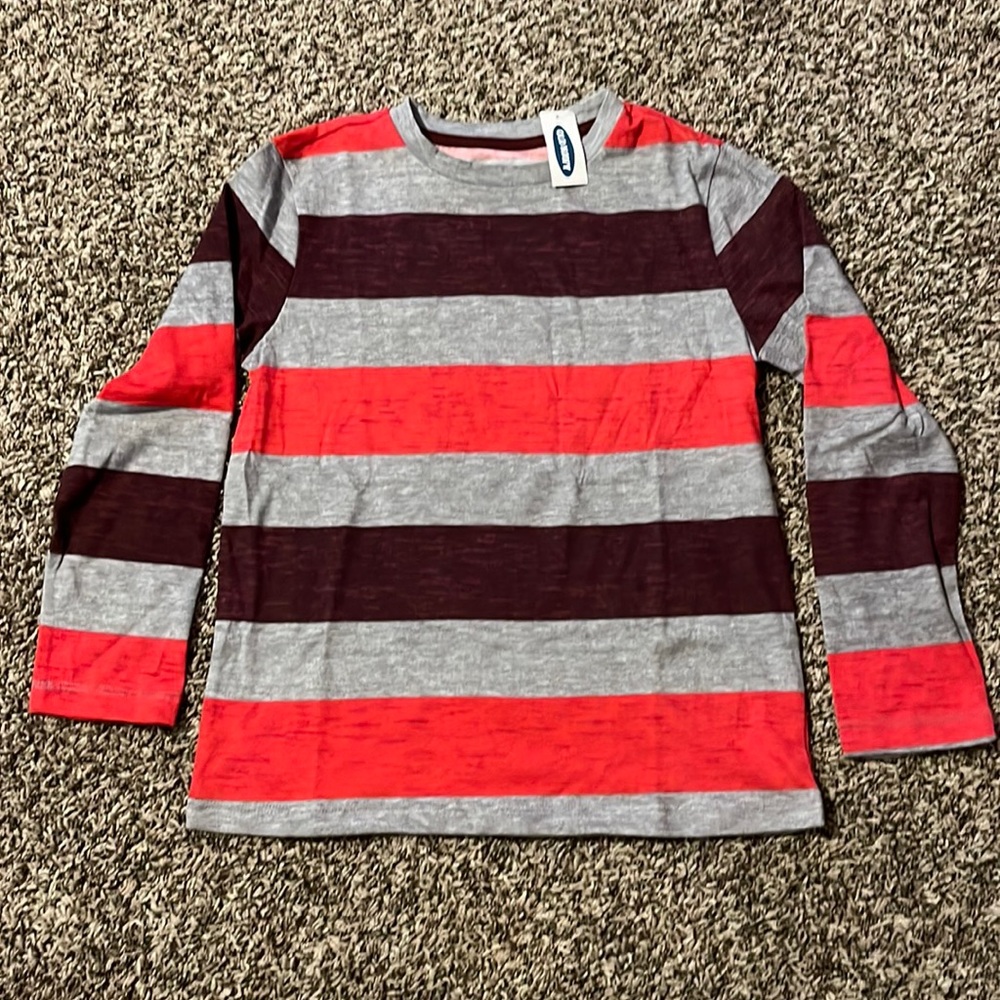 Old Navy Striped LS Child Medium Tshirt